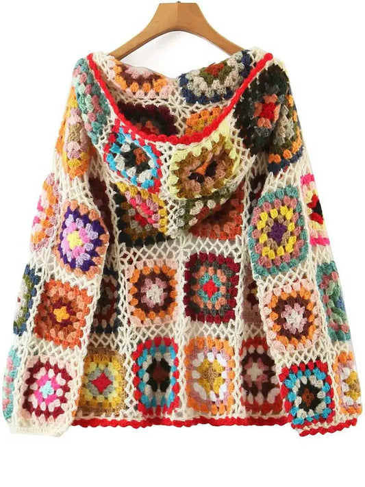 Sunshine Boho Inspired crochet hand-made cardigan
