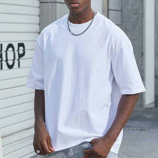 Men's Cotton White Short Sleeve T-Shirt