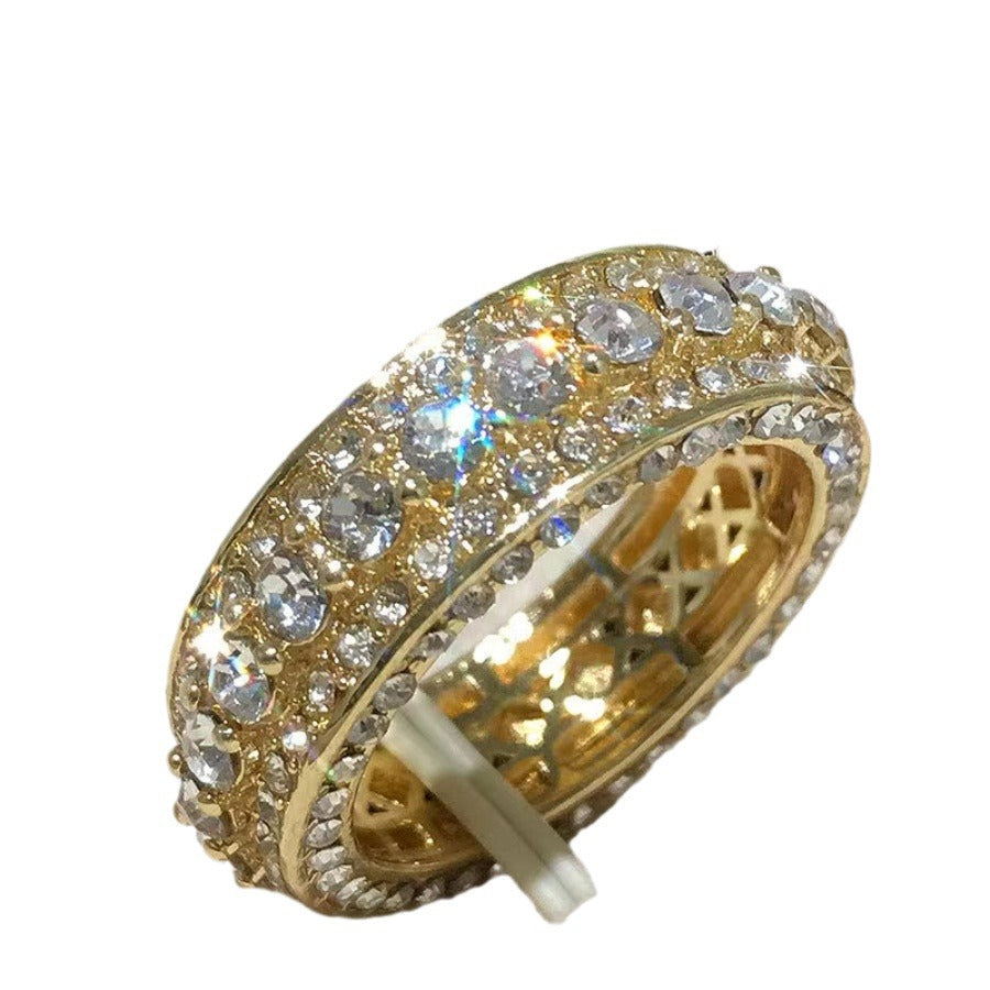 Womens Fashion Gold Alloy Luxury Ring