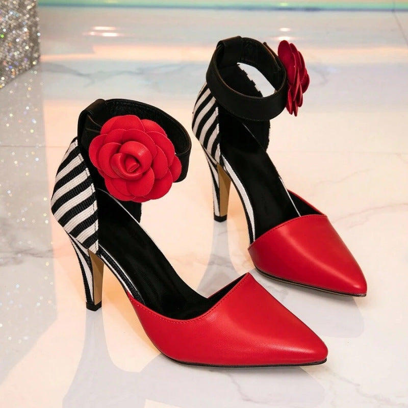 Elegantly Styled Chunky High-heel Pumps