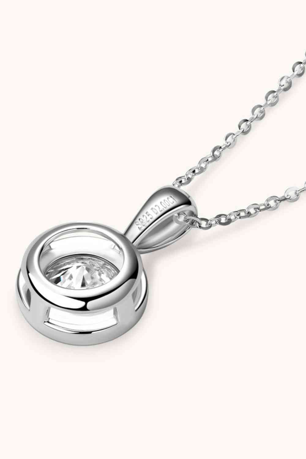 WJ 2 Carat Moissanite 925 Sterling Silver Necklace