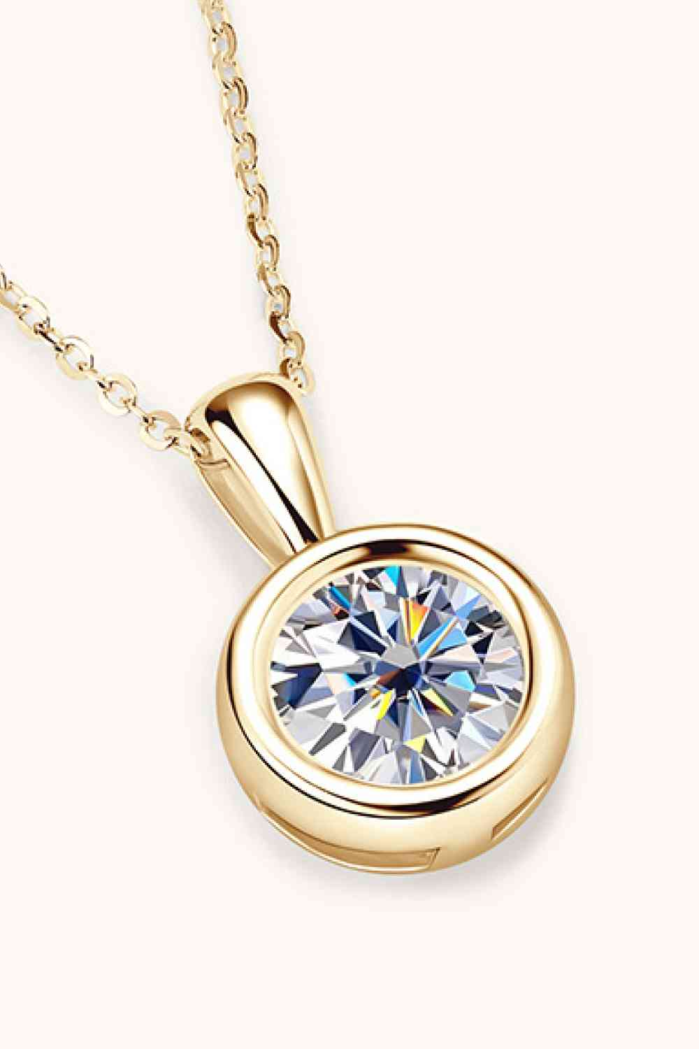 WJ 2 Carat Moissanite 925 Sterling Silver Necklace