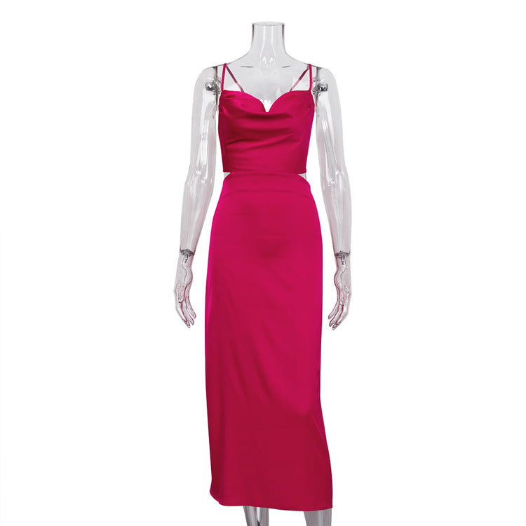 Ladies Fashion New Silk Maxi Dresses