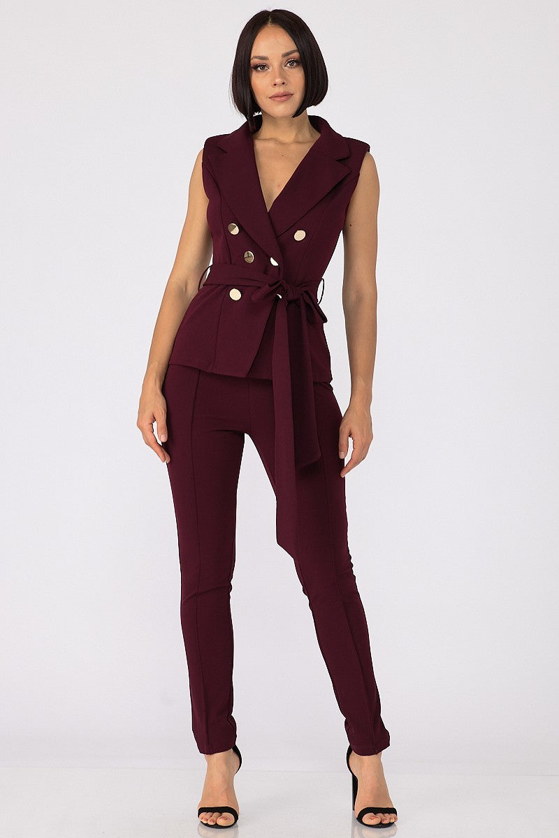 Skinny Fashion Top And Pants Set