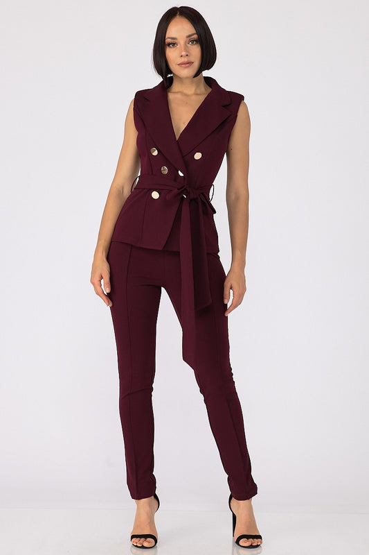 Skinny Fashion Top And Pants Set