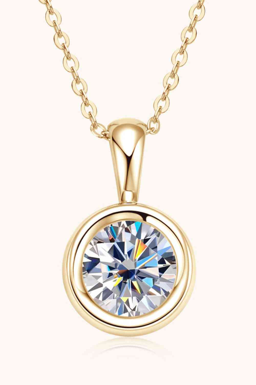 WJ 2 Carat Moissanite 925 Sterling Silver Necklace